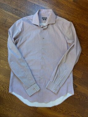 Van Heusen Men’s Lavender Micro-Pattern Dress Shirt